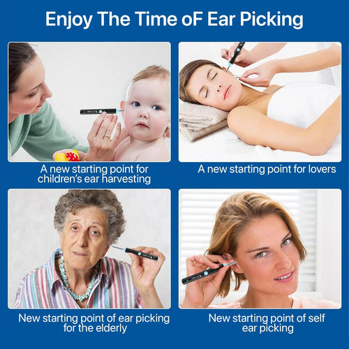 Rechargeable Smart Wireless Ear Camera Kit | Visual Ear Wax Removal Tool With Mobile Display