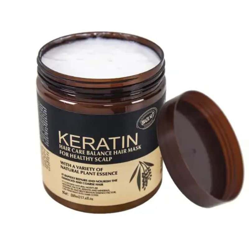 Professional Keratin Hair Repair Mask Deep Conditioning Treatment For Frizzy Damaged And Chemically Treated Hair -